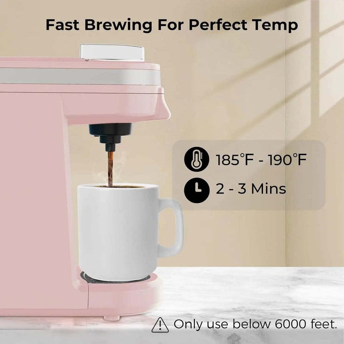 Mini Coffee Maker for K Capsule, for One Cup Americano, Lightweight Pod Coffee Machine.