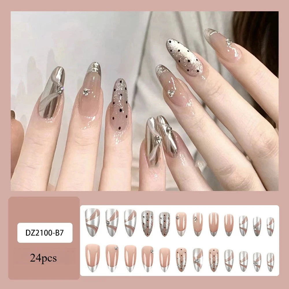 Polka Dot Nail Designs | High-quality Water Droplet Nail Plate | Short Dot Diamond Nail