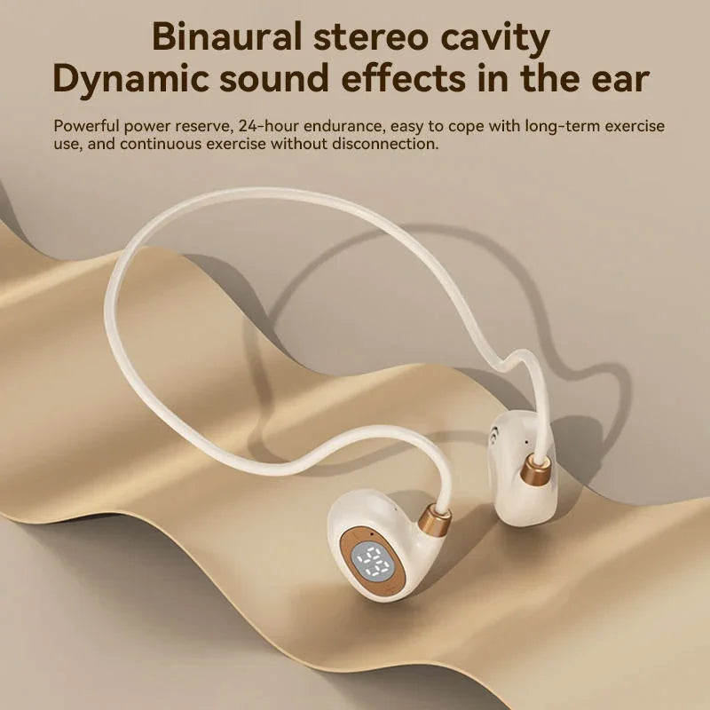 Air Conduction Headphones | Neckband Headset With Microphone Long Battery Auriculares High Quality