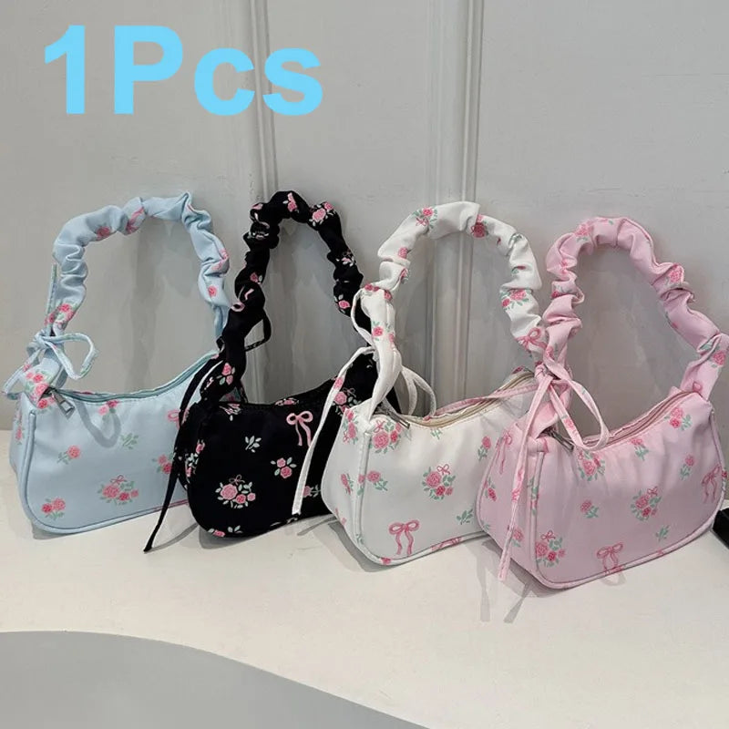 Summer Underarm Bags | Foral Bow Design | Y2K Pretty Shoulder Handbags
