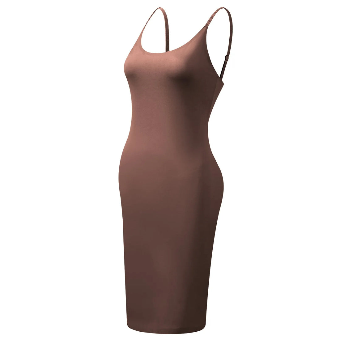 Tummy Control Body Shaper with O-Neck and Adjustable Straps