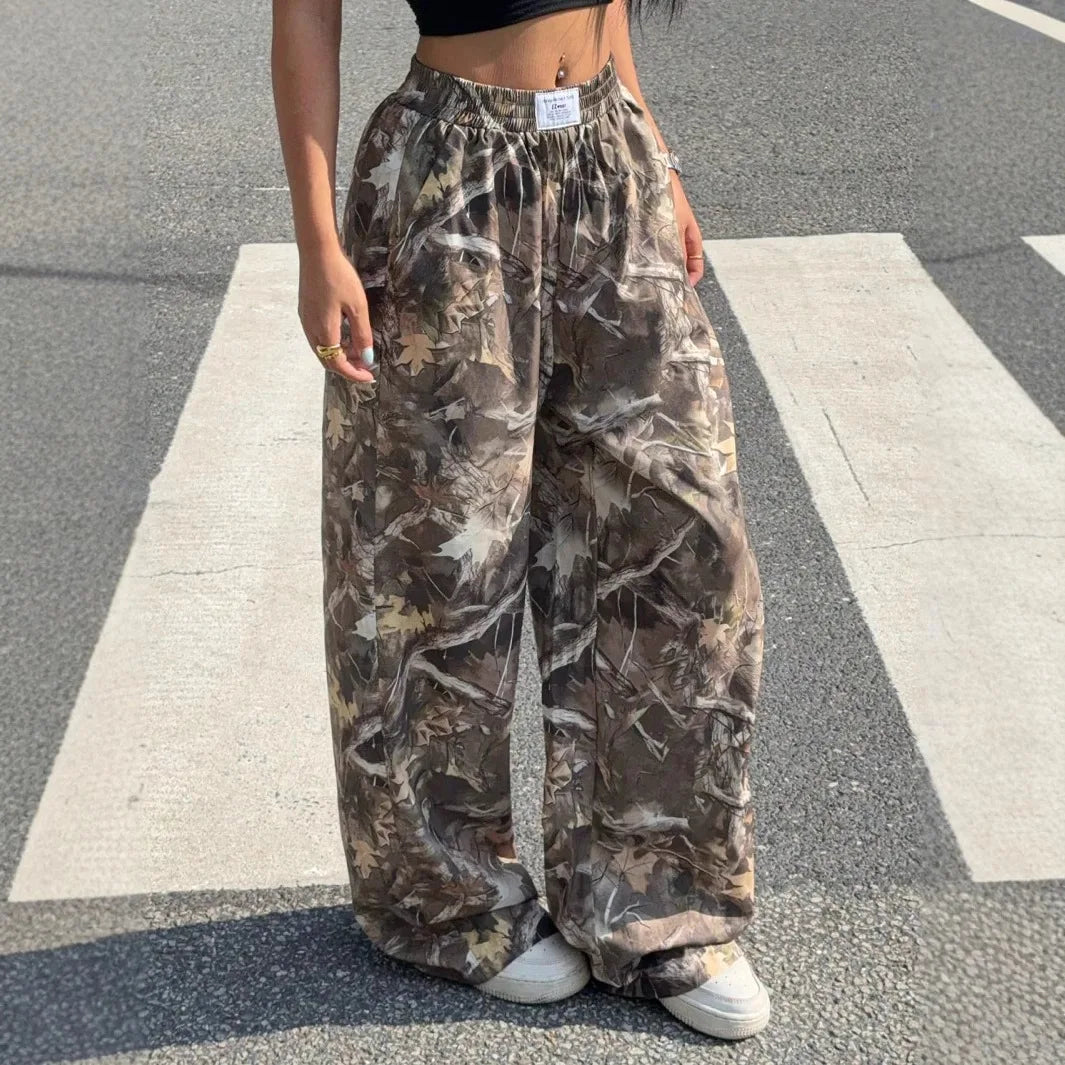 Women's High Waist Cargo Pants | Casual Loose Slimming Floor-Length Trousers For Women