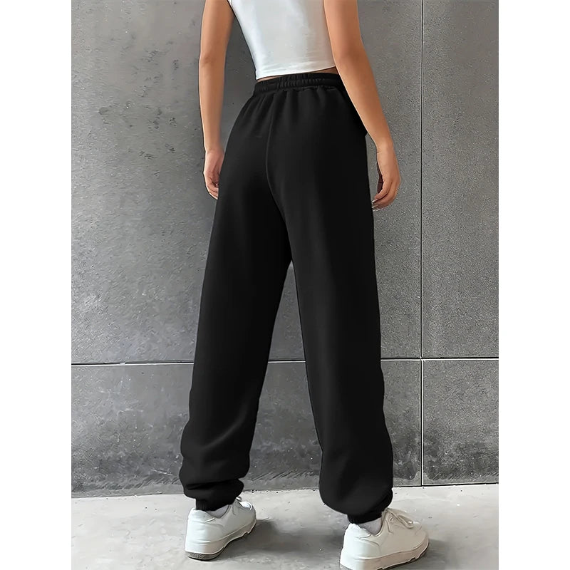 Casual Loose Sweatpants | Women's Fashion Pants | Solid Colour Elastic Waist Female Pants New Street Wear