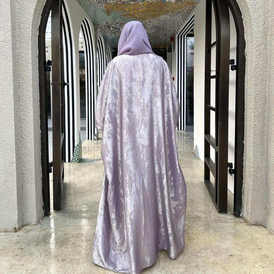 Abaya Styles For Ladies | Satin Kimono Open Abayas for Women | Ramadan Muslim Dress