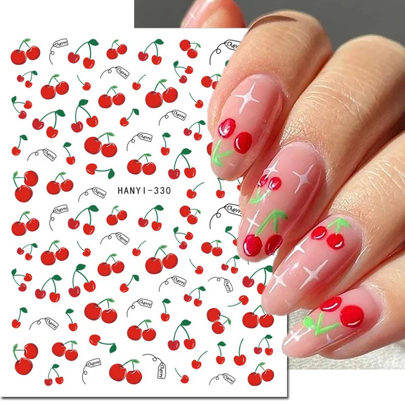 3d Nail Art Stickers | Summer Fruit Nails | Decals Decorations For Manicures
