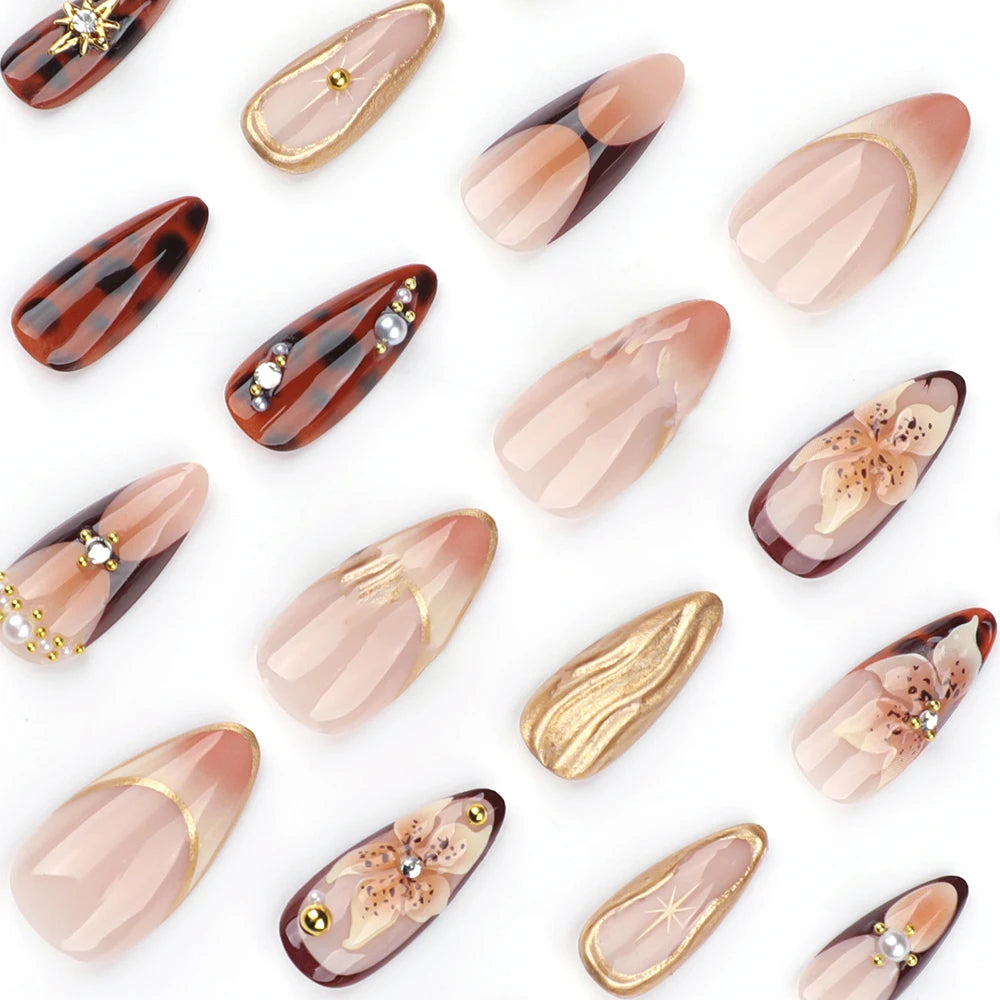 24Pcs trashy y2k nails Art Girl French Press