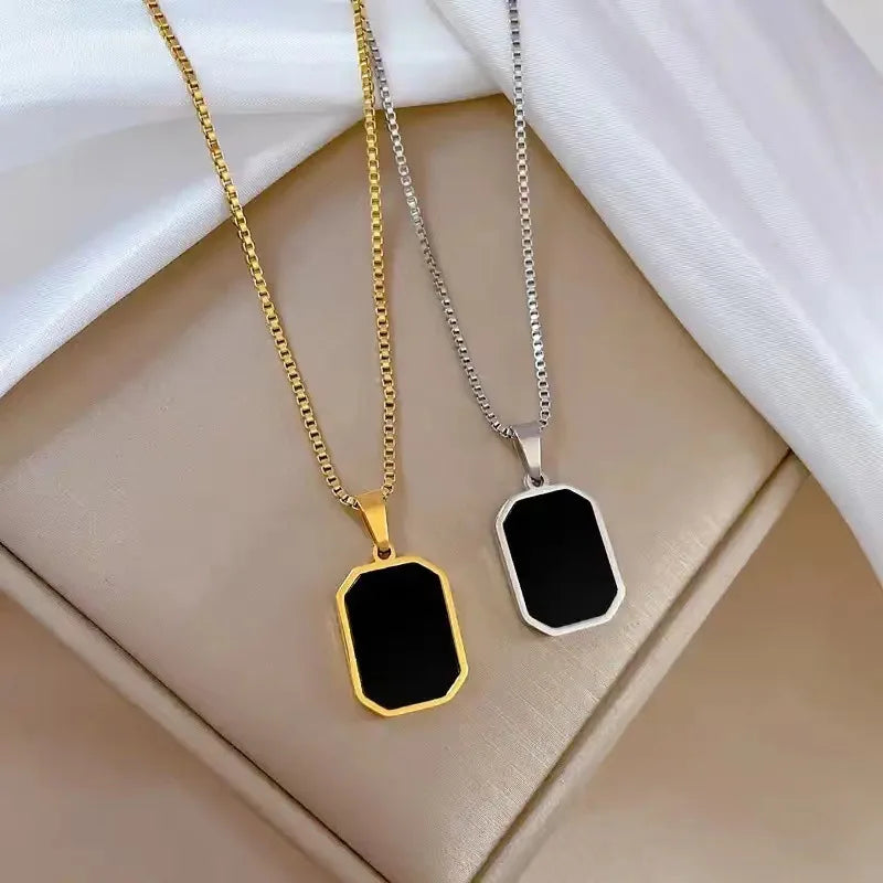 Fashion Square Necklace for Women | Pendant Designs For Female | Charm Jewelry Party Gift