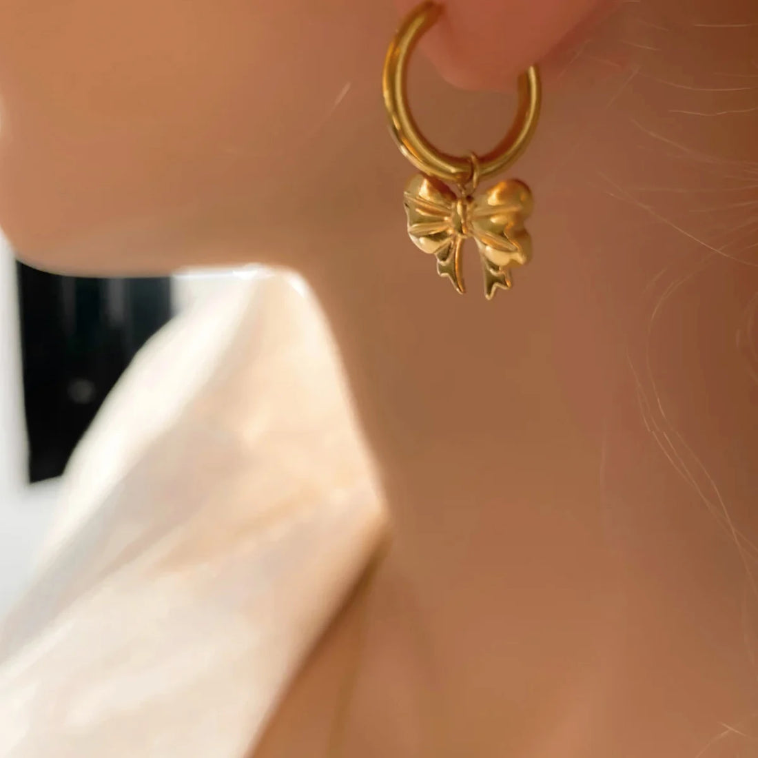 18k Gold Plated Earrings | Trendy Waterproof Stainless Steel Fashion Charm Jewelry
