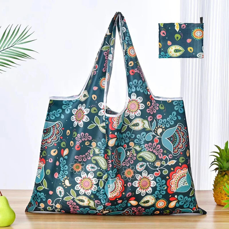 【2 Bags in 1 Set】Ultra-Light Foldable Polyester Totes