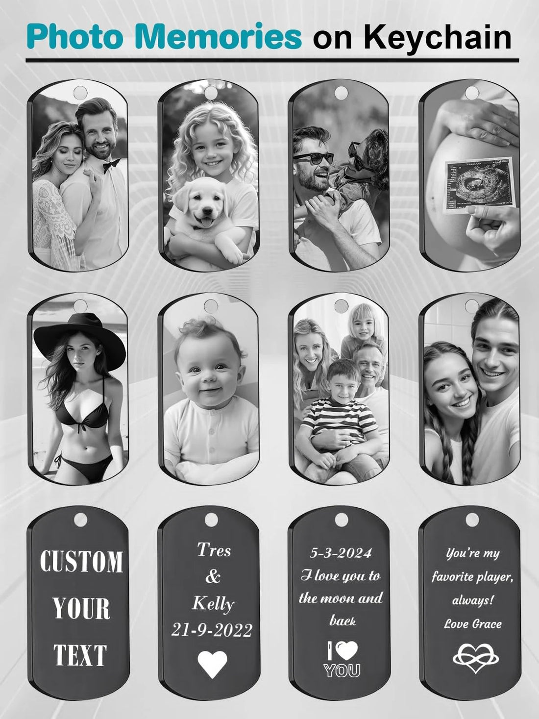 Personalized Gifts For Family Members | Stainless Steel Text Keyring Gift