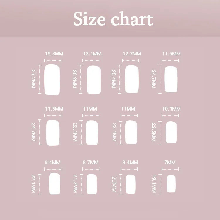 1 Unit Square Shaped Nails | Simple White French Wearable Long Square Fake Nails