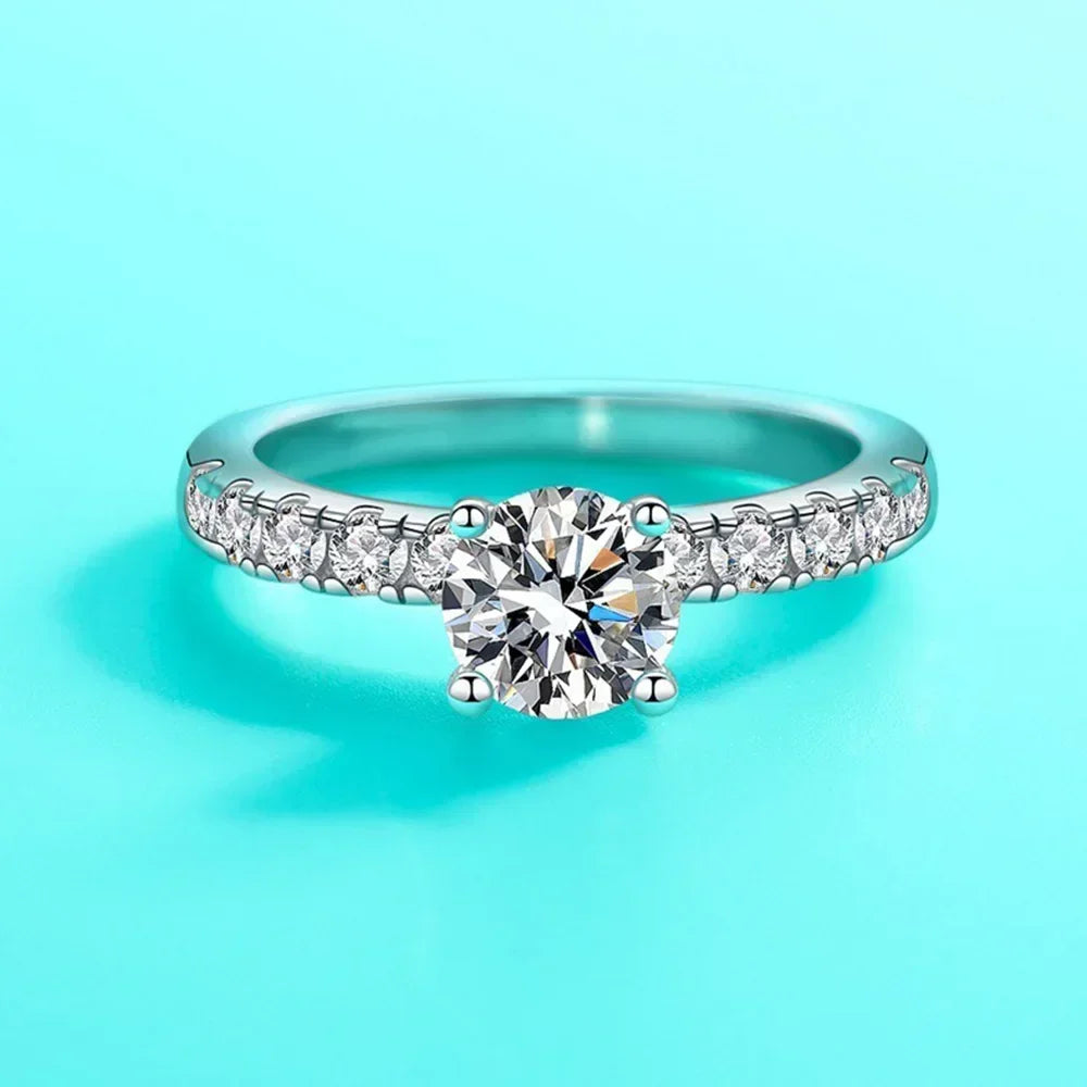 Exquisite D Colur 1-3 Carat Moissanite Four Ring for gift | Women Jewelry