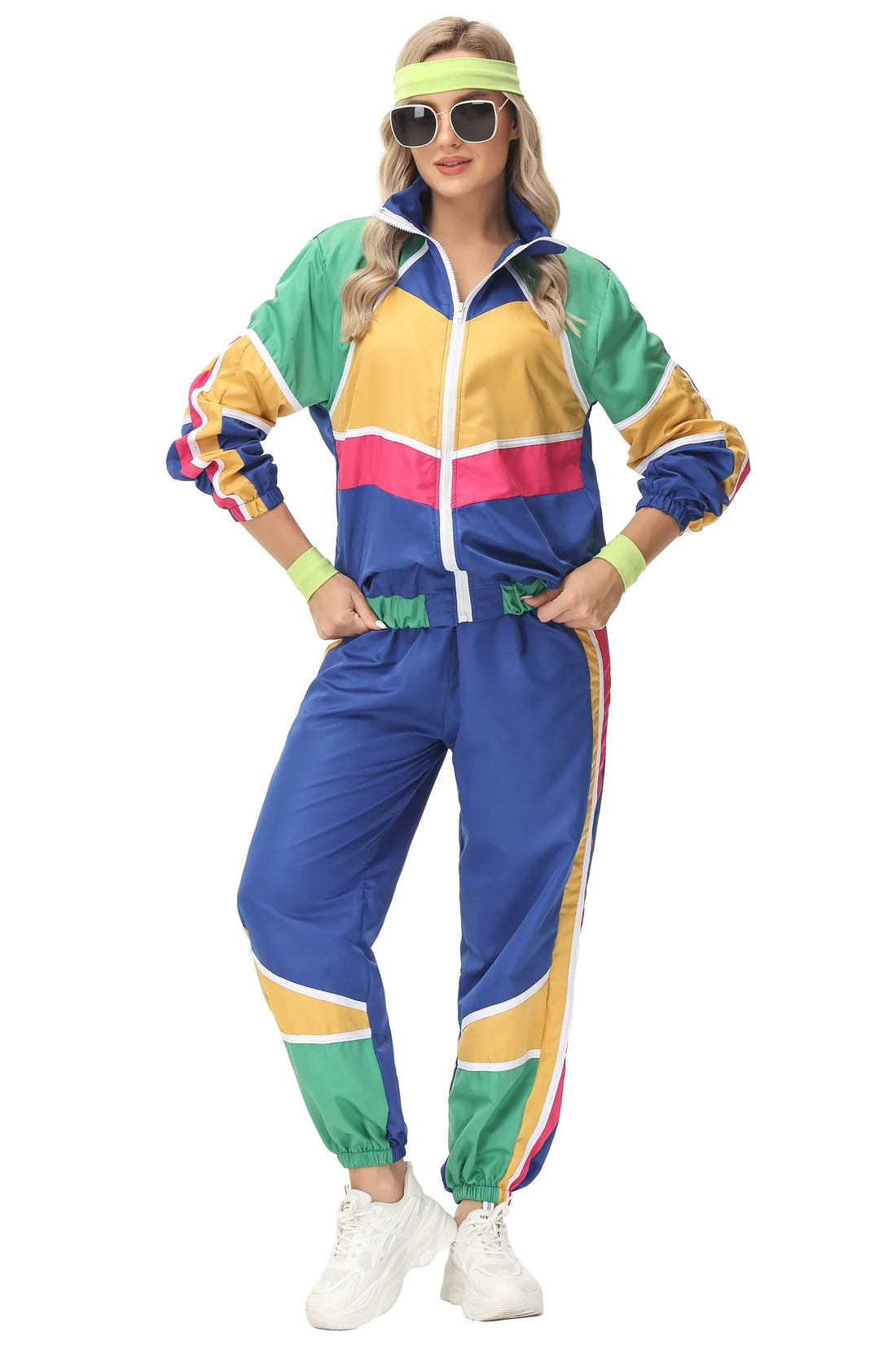 Famous 80s Couples | Adult Retro 80s Hippie Costume | Couples Hip Hop Disco Tracksuit