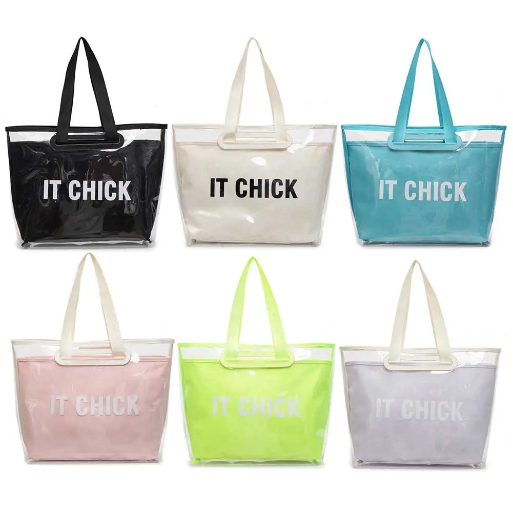 PVC Clear Large Capacity Handbag | Water Proof Multifunctional Hand Bag