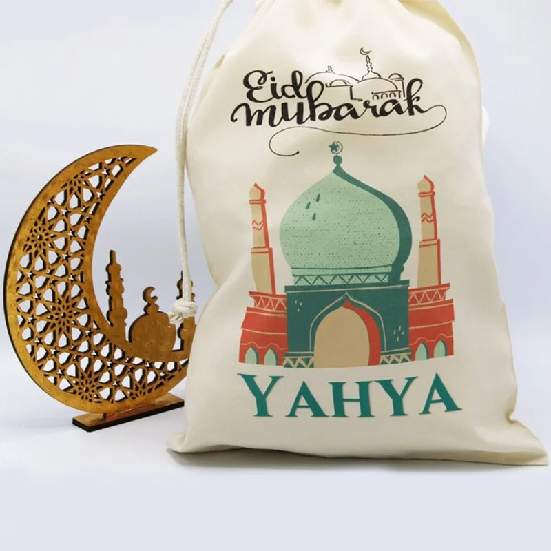 Eid Gift Ideas For Friends - Custom name mosque masjid eid Mubarak Gift bag