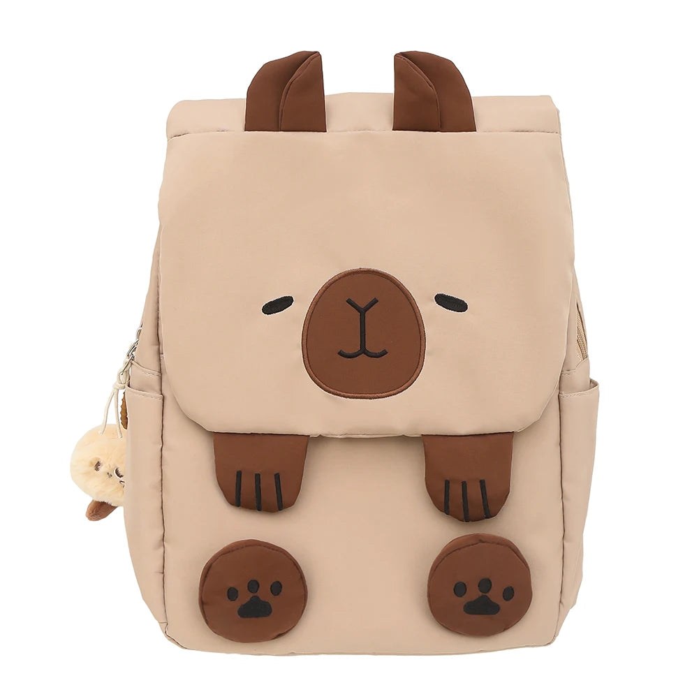 Backpack Adjustable Straps | Capybara School Bag with Zipper Closure | Gifts for Capybara Lovers