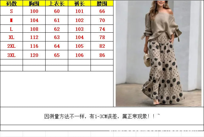 Off The Shoulder Two Piece Skirt Set | Elegant Polka Dot Print Long  Skirt 2-piece Set