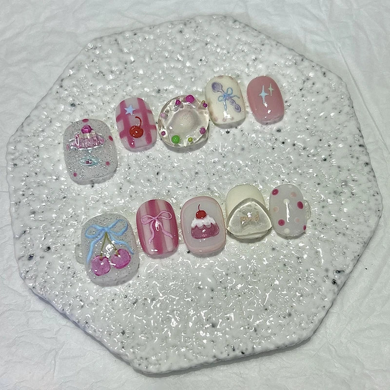 10 Pieces Dreamy summer birthday nails