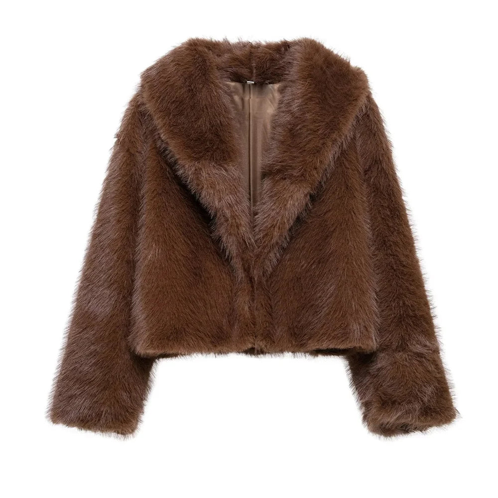 Long Sleeve Winter Jacket | winter new item lapel long sleeved warm coat for women
