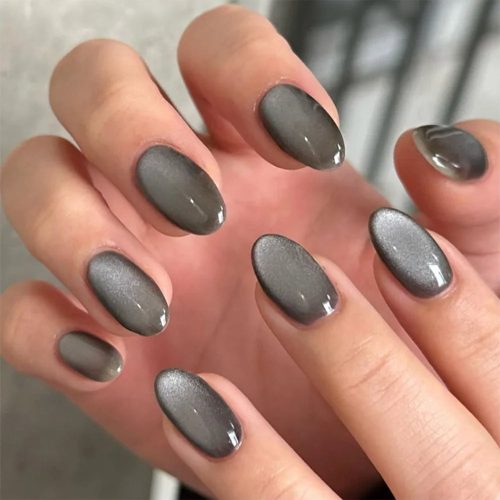 24 Square Cat Eye Nails | Press on Nails | DIY Full Cover Nail Tips