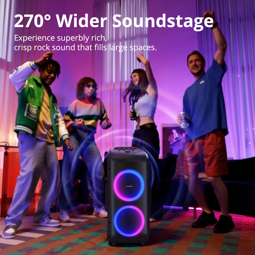 Tronsmart Halo 300 Speaker, 240W Partybox | Bluetooth Party Speaker with Guitar/Mic/XLR Input,