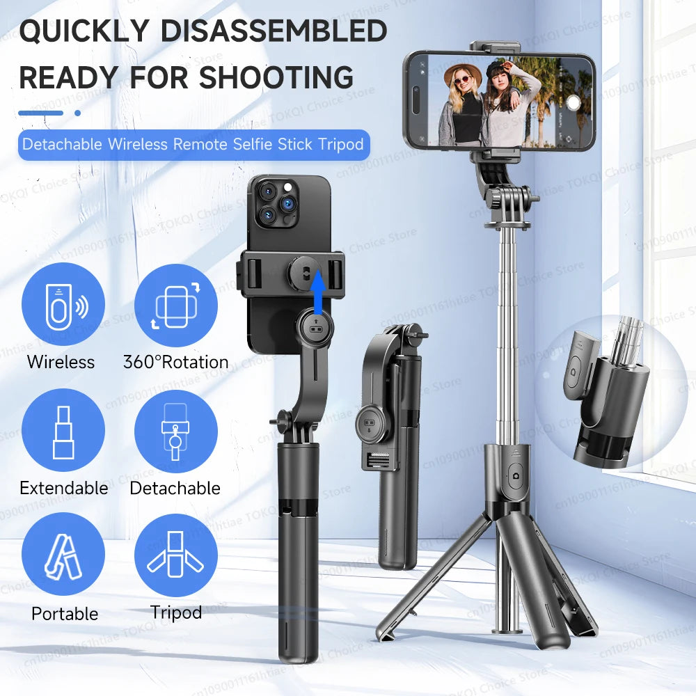 Selfie Stick Tripod | Portable Mini Tripod with Wireless Bluetooth for Android and Iphone