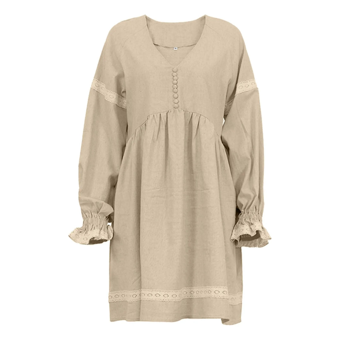 Fashionable Loose Fit Summer Dress with V-Neck for Women