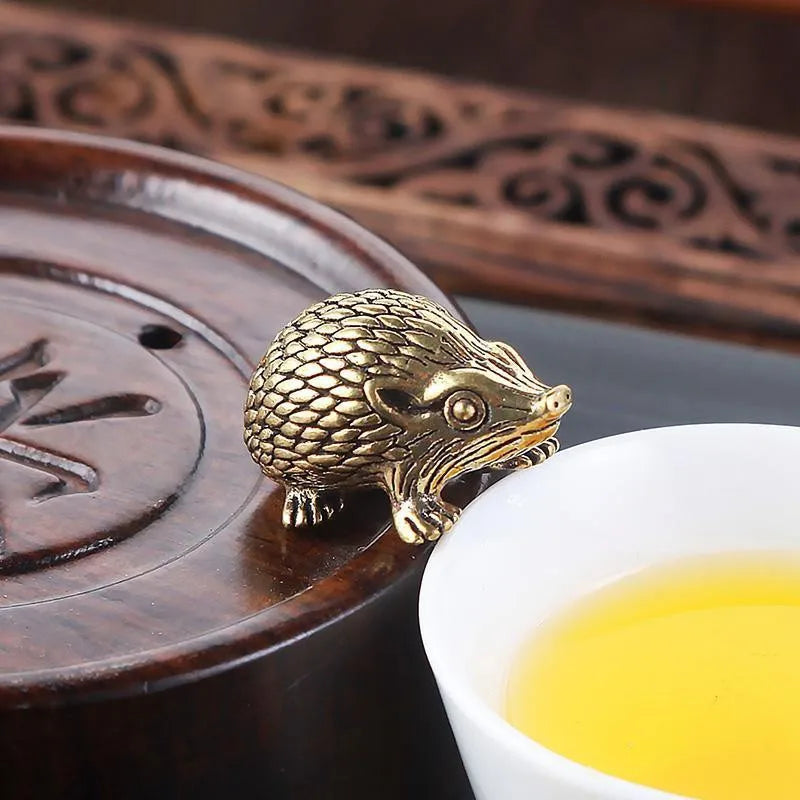 GF Birthday Gift Idea | Mini Brass Hedgehog Ornament Metal Animals Statue Figure Gift