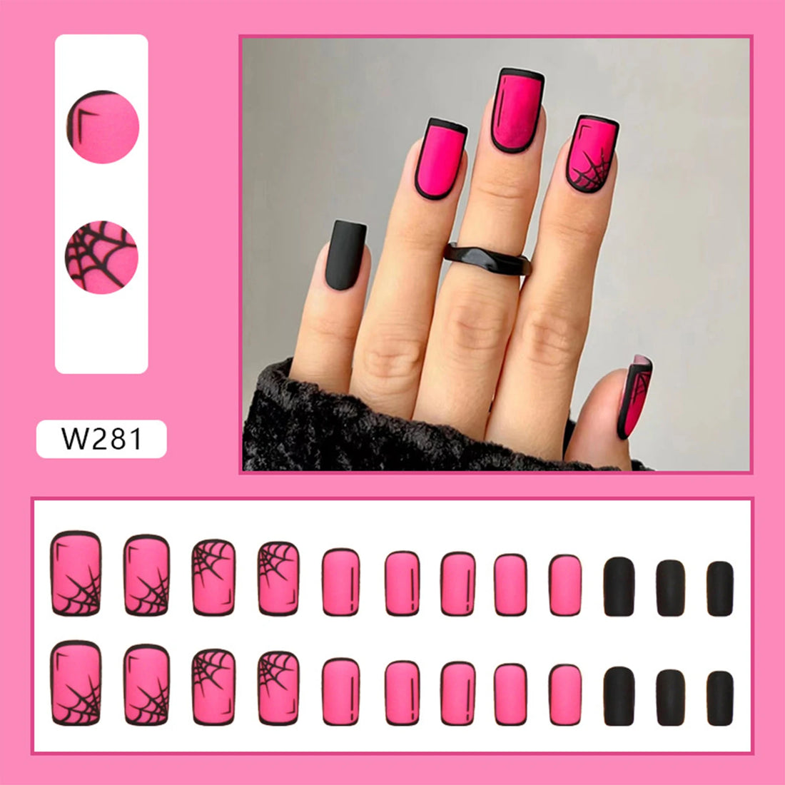 Comic False Nails for ACGN Girls | Coffin y2k Style Press on Nail Tips Full