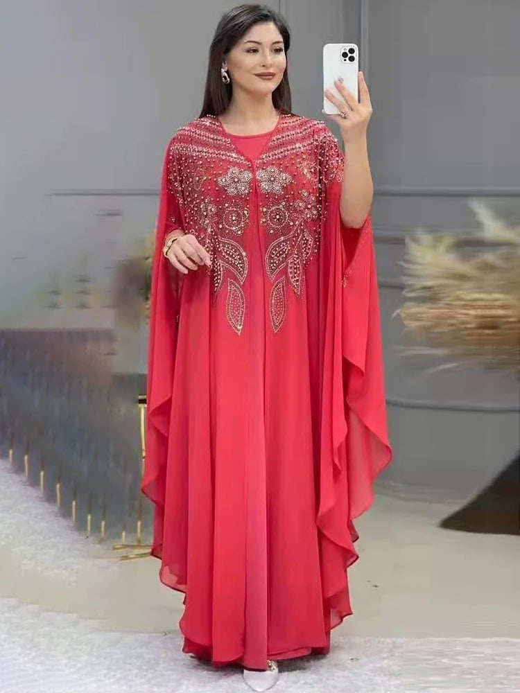 Abayas For Women | Chiffon Boubou Muslim Fashion Dress | Eid Occasions