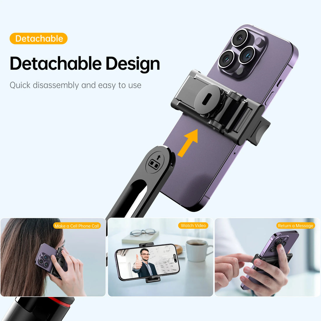 C13C13d Portable Selfie Stick | Bluetooth Remote 360 Rotation Tripod Stand with Phone Holder