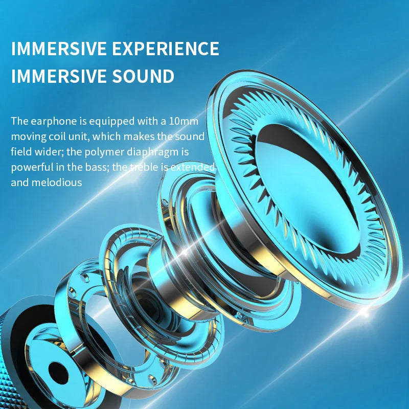 Neck Wireless Bluetooth Earphones TWS 9D | Stereo Earphones with mic with Mic