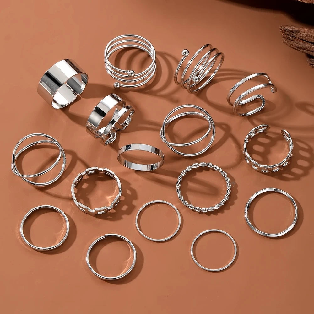 IFMIA Fashion Silver Color Punk Rings | Cross Rings For Ladies | Minimalism Finger Ring