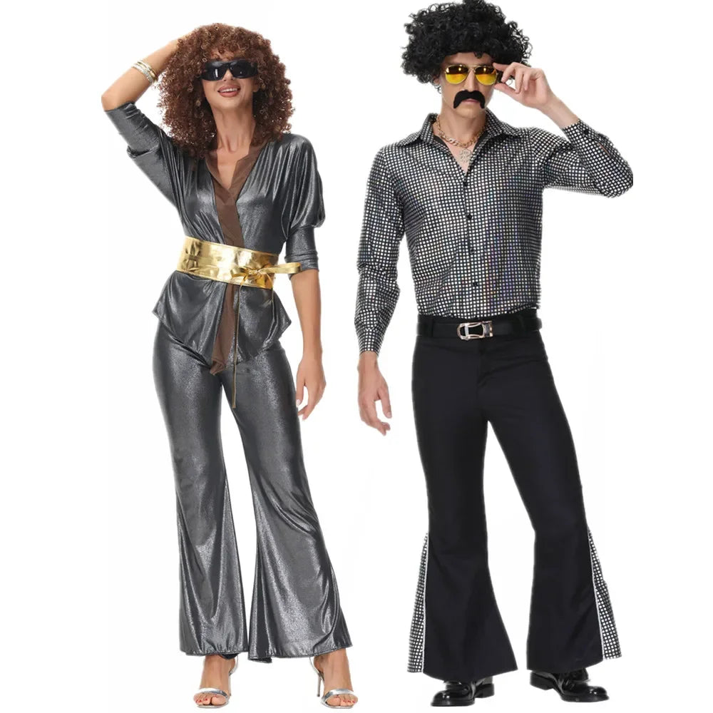80s Rock Outfit Ideas | Adult Retro Hippie Costume for Couple | Halloween Carnival Party