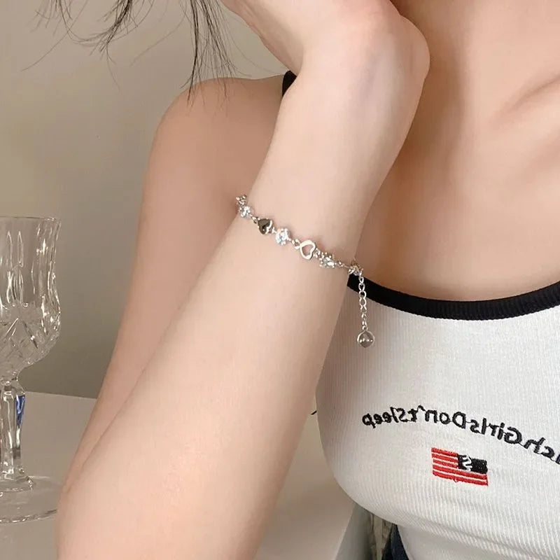 Silver Knot Bracelet for Women | Simple Fashion Jewelry Girl Birthday