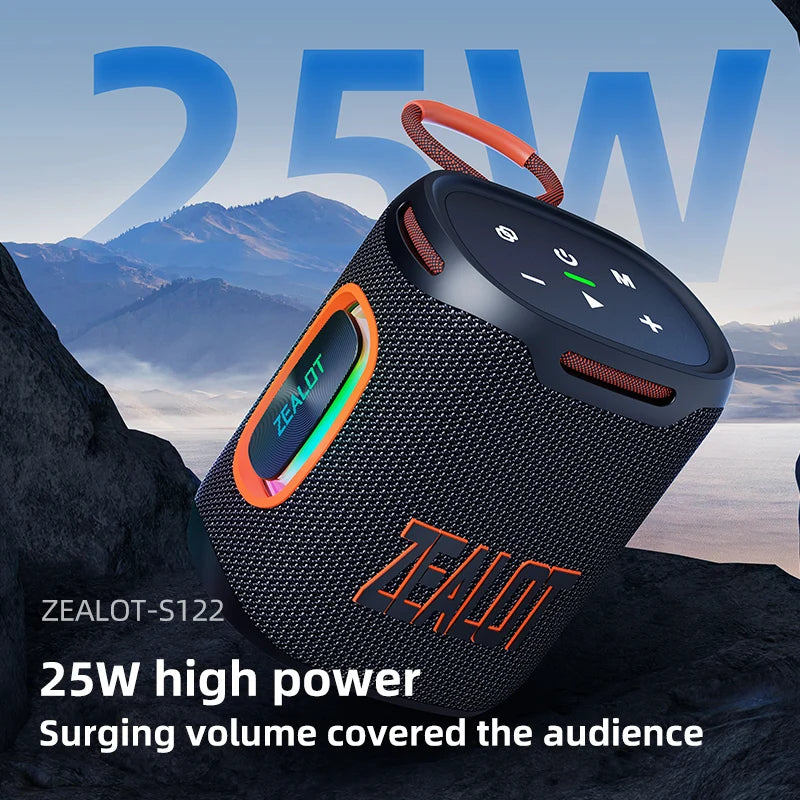Zealot-S122 Bluetooth Speaker BT5.3 Wireless IPX6 | Waterproof Shower Speaker, 20H Music Playtime