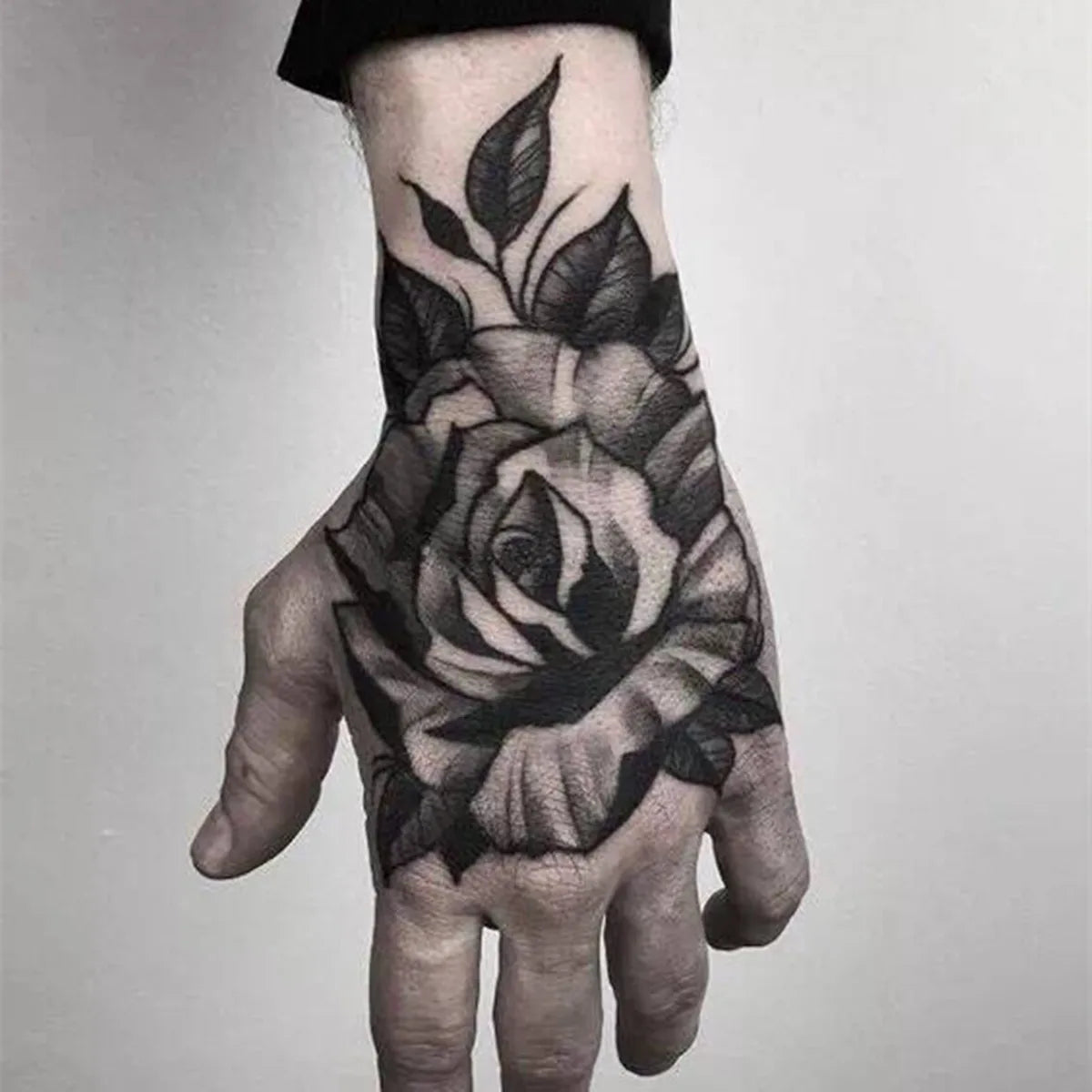 1 Sheet Hand Flower Tattoo Sticker Waterproof Lasting Temporary Tattoo