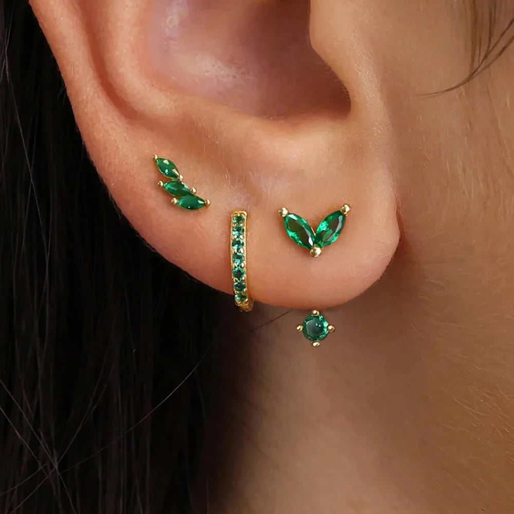 3 Pairs Exquisite Stainless Steel huggie hoop earrings | Unique Cartilage Earring