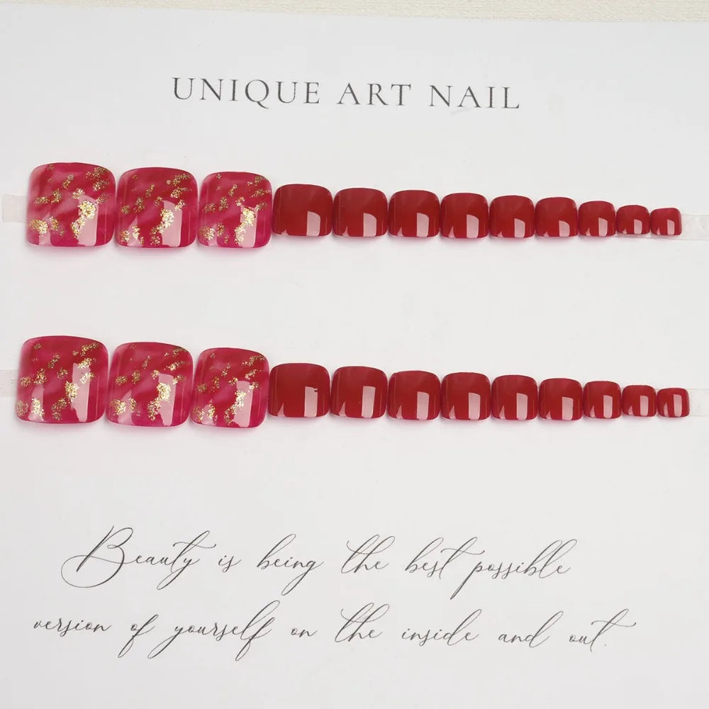 1 Unit Square Toe Nails | Fashion Wearable Manicure Fake Toenails | Square Head Short Length False Toe Nails