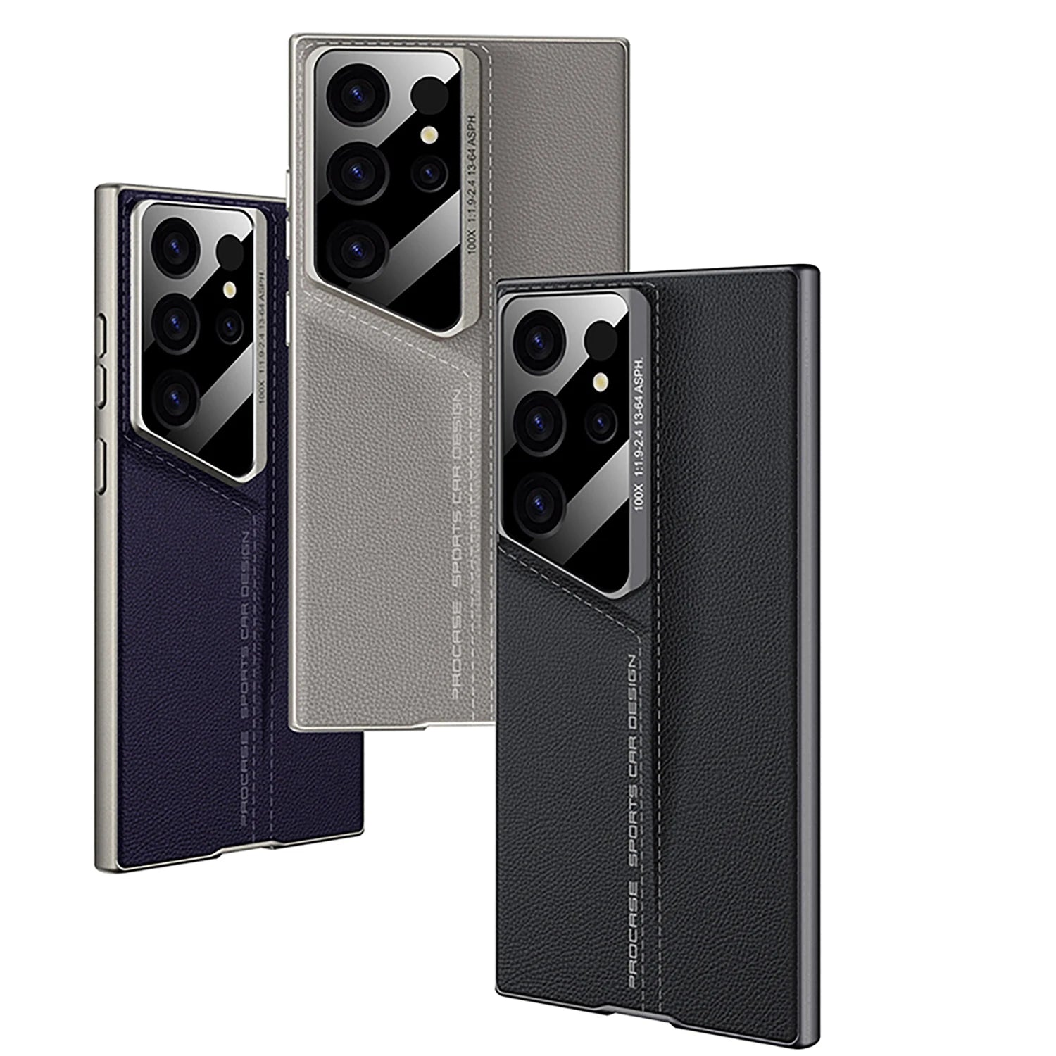 Vegan Leather Phone Case For Samsung Galaxy S23 S24 S25 Ultra | Anti-knock Hard Shell