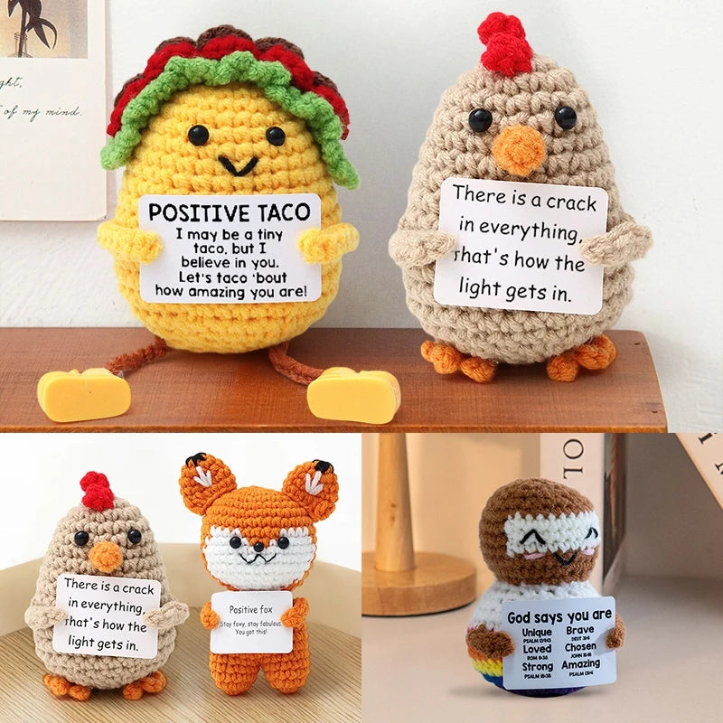 Handmade Gift Ideas For Friends | Crochet Positive Energy Dolls Cute Mini Pocket Crafts |Animals Gifts