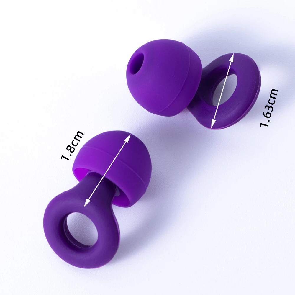 HUAK Quiet Ear Plugs- Super Soft, Reusable Hearing Protection in Flexible Silicone for Sleep.