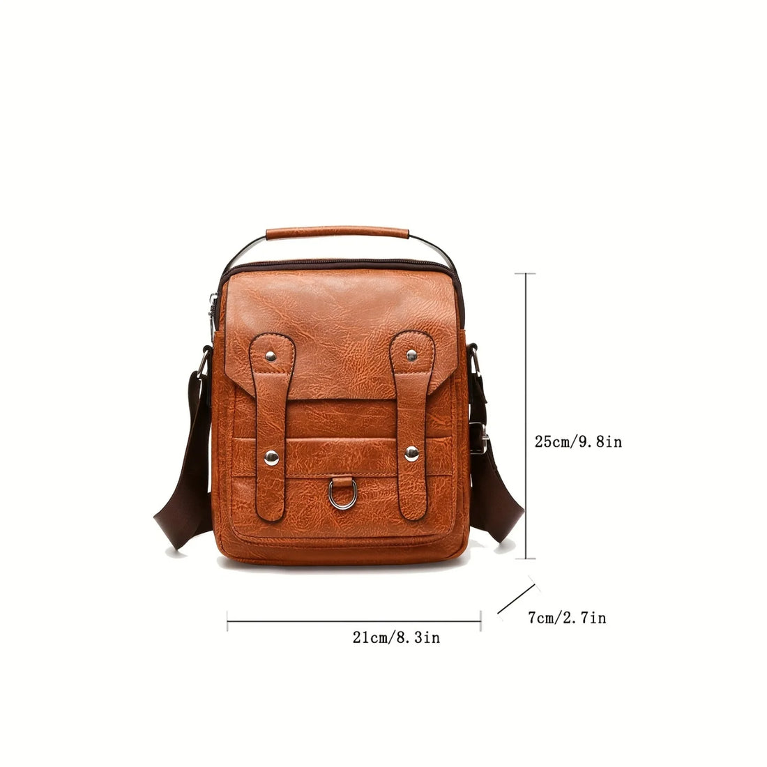 Men's Vintage Crossbody Bag | 1pc PU Fashion Business Handbag - Stylish and Functional