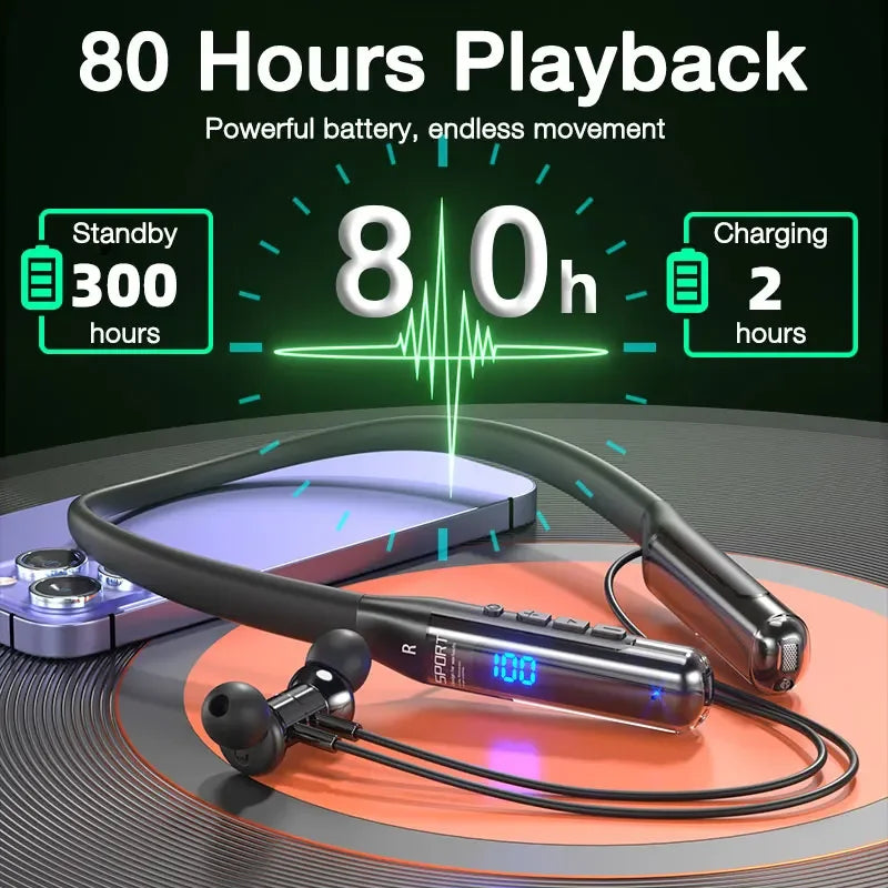 EARDECO 80 Hours Endurance | wireless headphones with microphone| Neckband