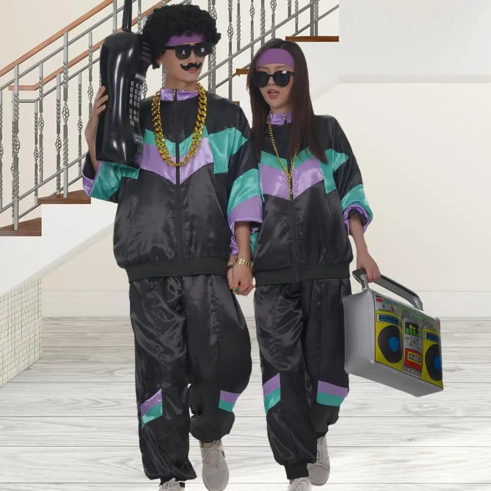Womens 80s Tracksuit | Retro Hip Hop Windbreaker | Women Disco Tracksuit Sets