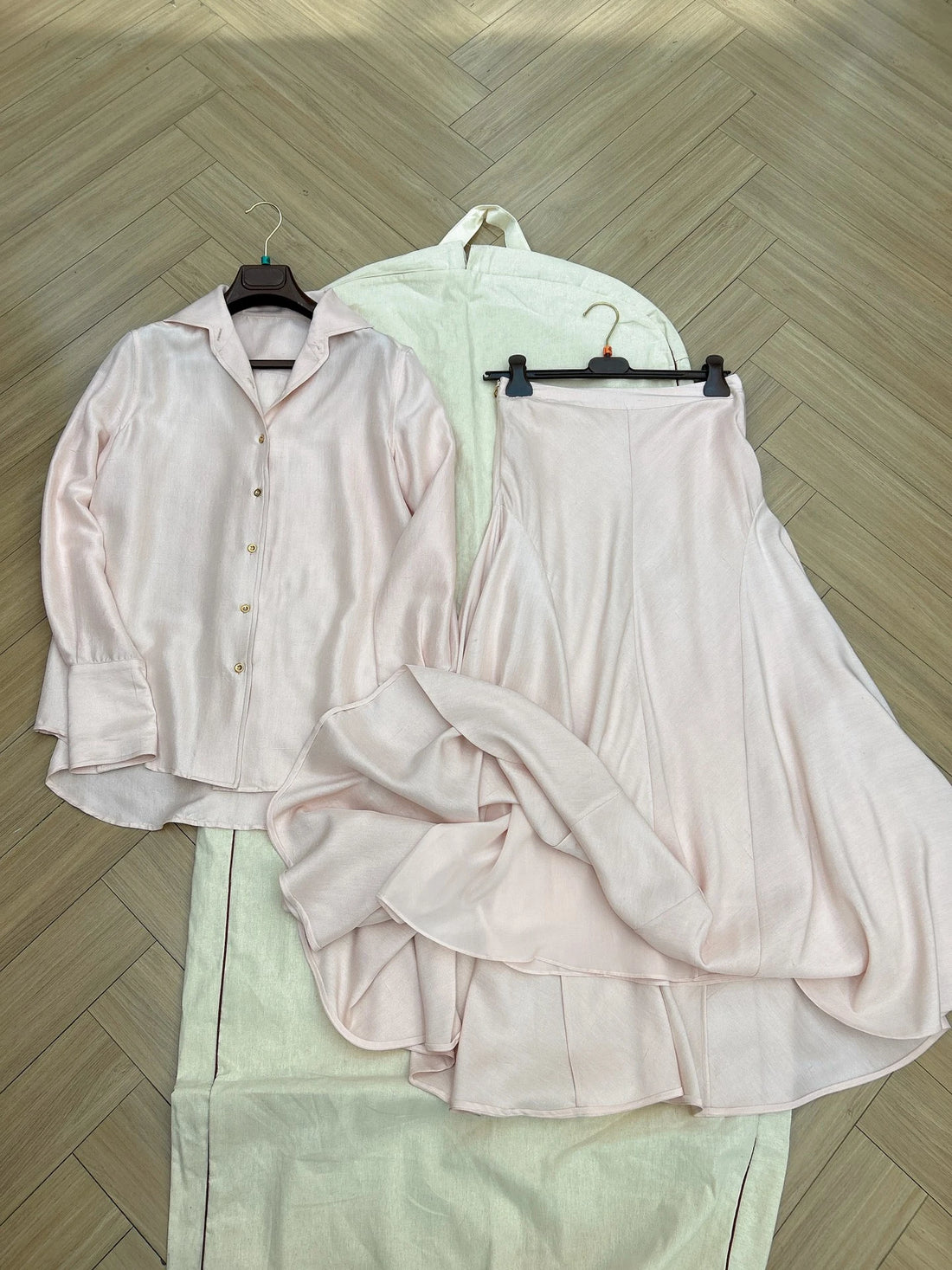 Spring And Summer Fashion | Light Luxury High Quality Silk Skirt Suit Women'S Suit