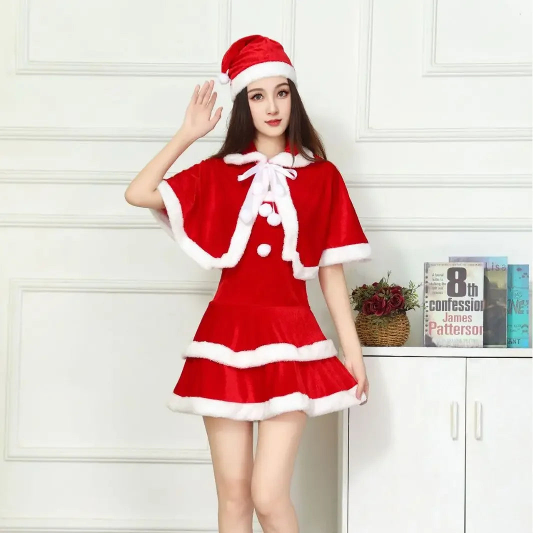 Costume Santa Claus | Winter Cape Cloak Outfits Halloween Cloak Women Custome