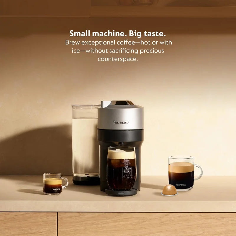 Nespresso Coffee Machine + Frother, Vertuo Pop+ Deluxe