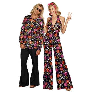 80s dress up | Couple Vintage Hippies Costume Halloween Cosplay Costumes
