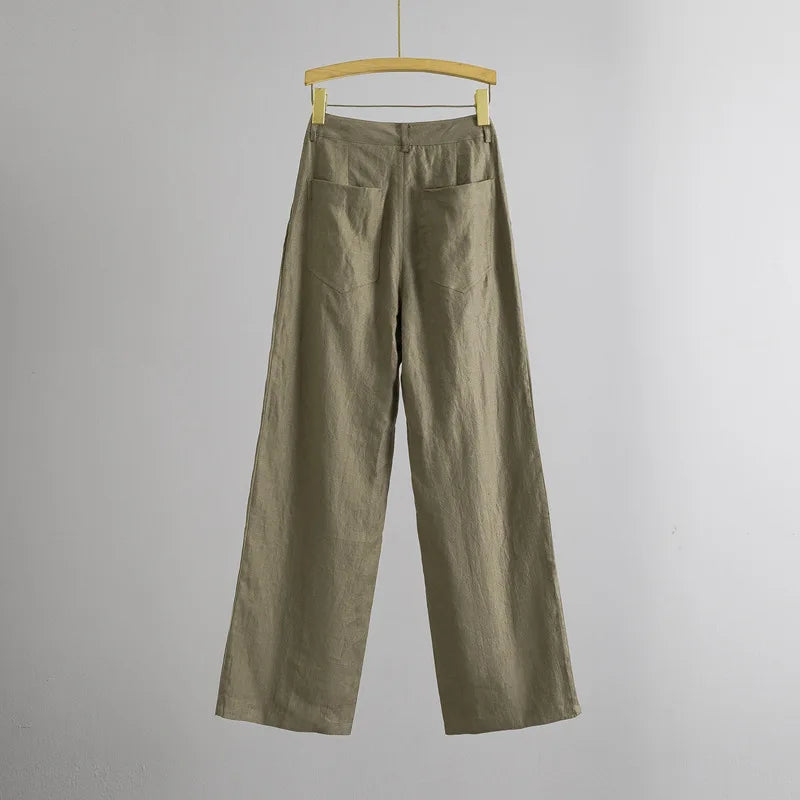 New Casual And Relaxed Style Simple And Lightweight Wide Leg Pants For Women